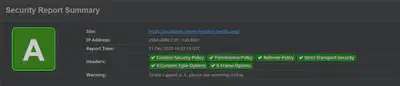 Final Security Headers Report Summary