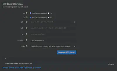 SPF Record Generator