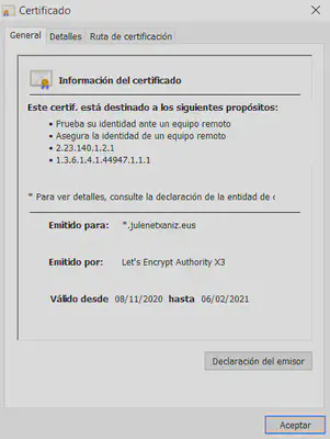 Let's Encrypt SSL/TLS Certificate
