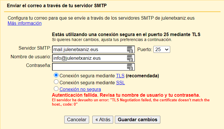 Gmail SMTP