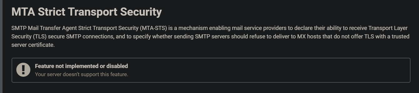 MTA Strict Transport Security