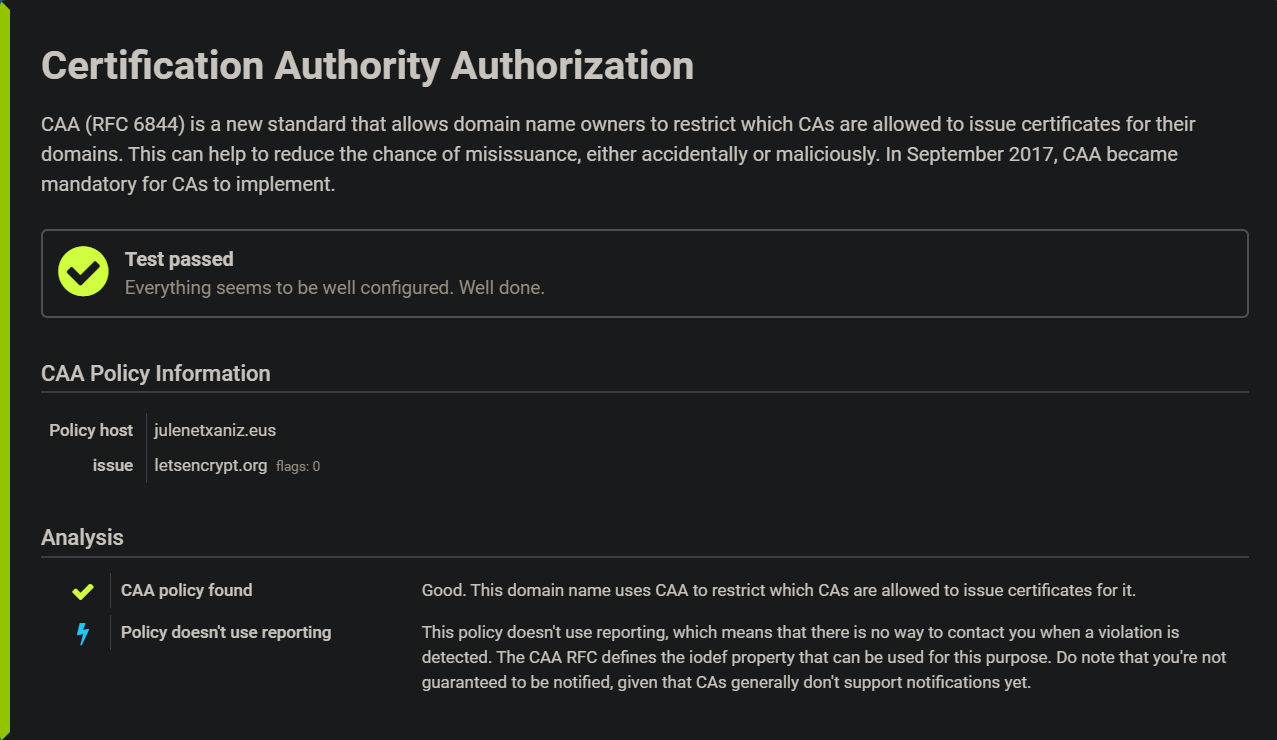 Certification Authority Authorization