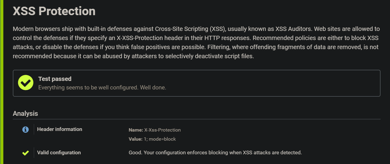Hardenize XSS Protection