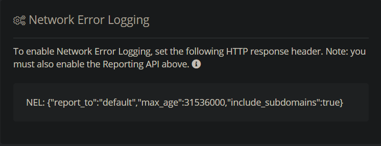 Report URI Network Error Logging